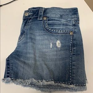 Light wash Miss Me Jean Shorts